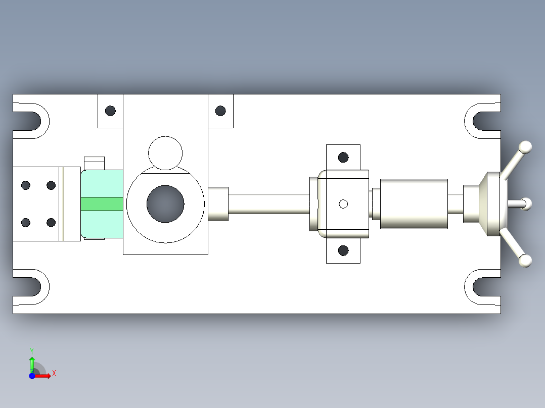 （拨叉831003加工工艺及钻φ22花键底孔夹具设计）含三维图+CAD图纸+说明书前视图
