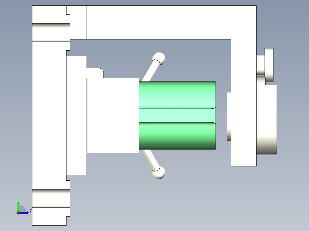 （拨叉831003加工工艺及钻φ22花键底孔夹具设计）含三维图+CAD图纸+说明书左视图