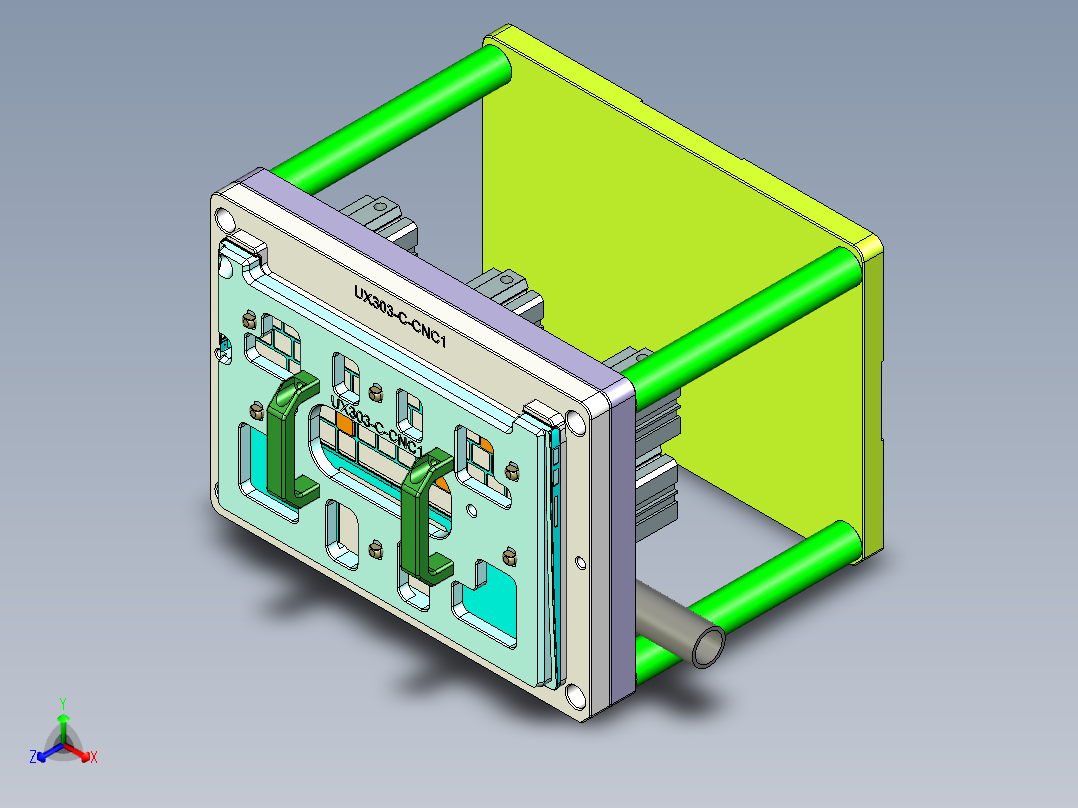 UX303-C-笔记本CNC工装夹具三维模型CNC1