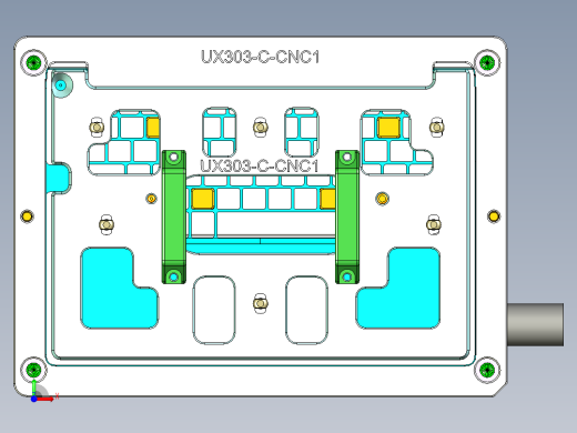 UX303-C-笔记本CNC工装夹具三维模型CNC1前视缩略图