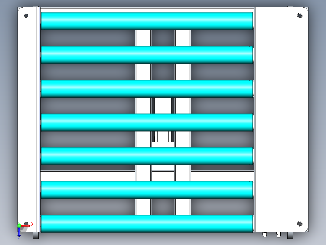 液体灌装机俯视图