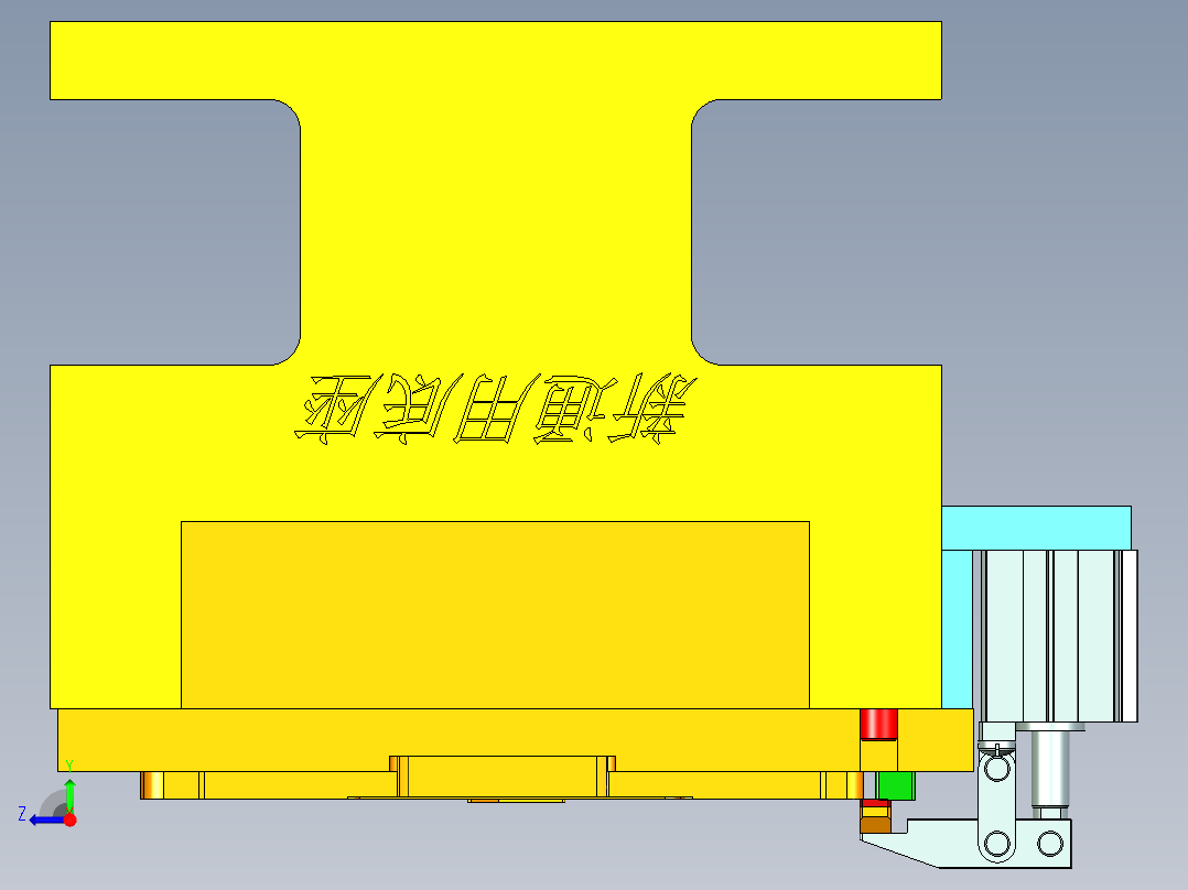 S5500-A-笔记本CNC工装夹具三维模型CNC2铣天线槽-200908右视图