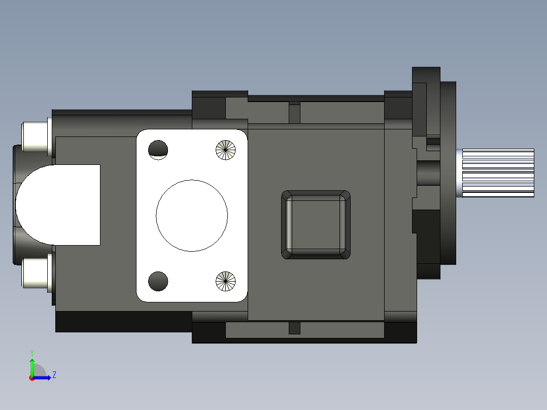 CBHYG-F双联齿轮油泵CBHYG-F32-F5.5-ATΦ左视图