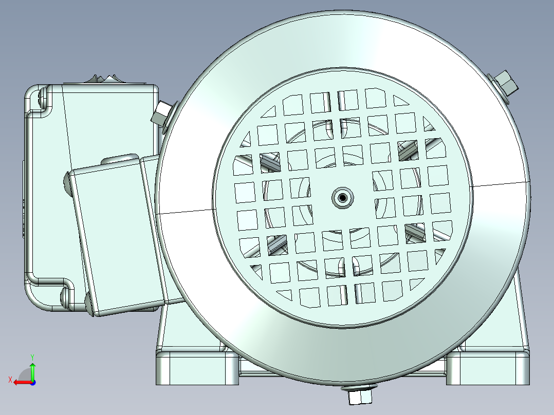 果蔬切条机后视图