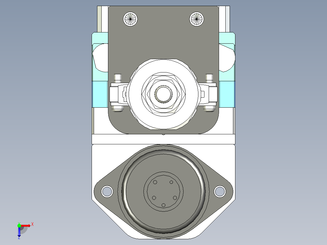 吸打螺丝锁付机构俯视图