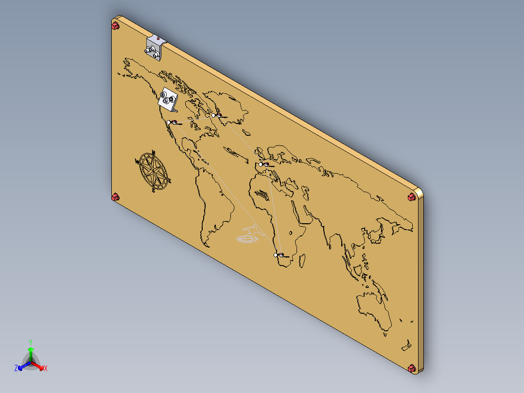 世界地图正等轴测图