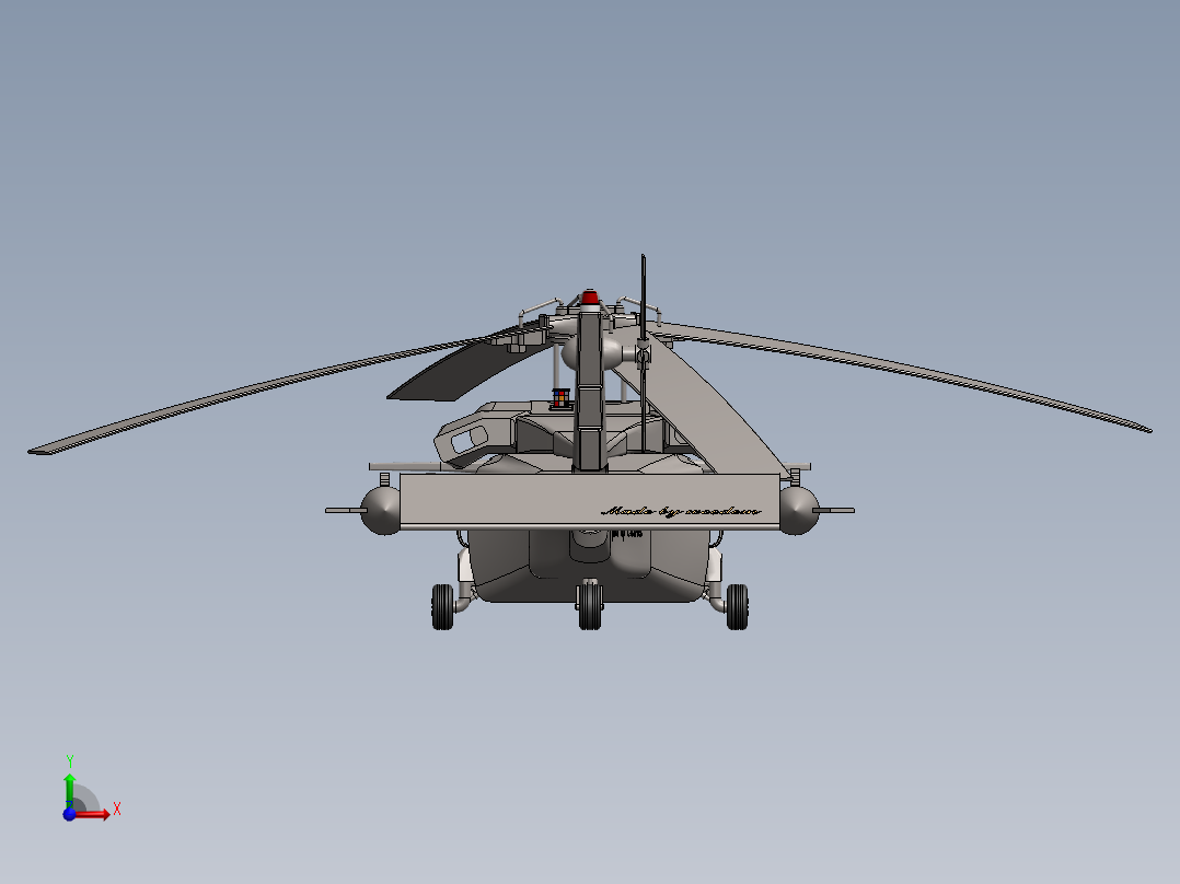 黑鹰直升机前视图