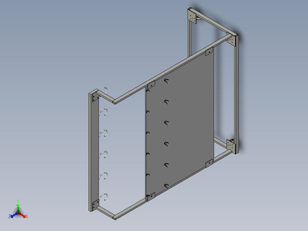 滚动架正等轴测图