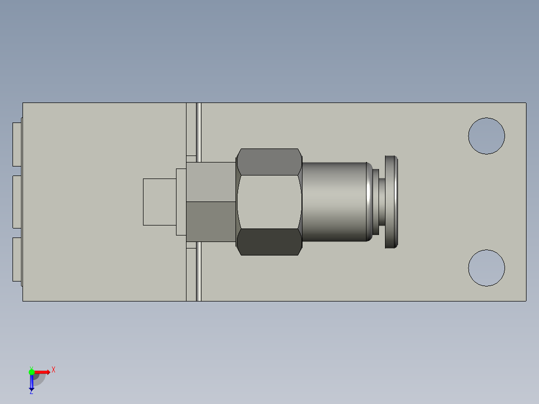 UV真空表装配俯视图