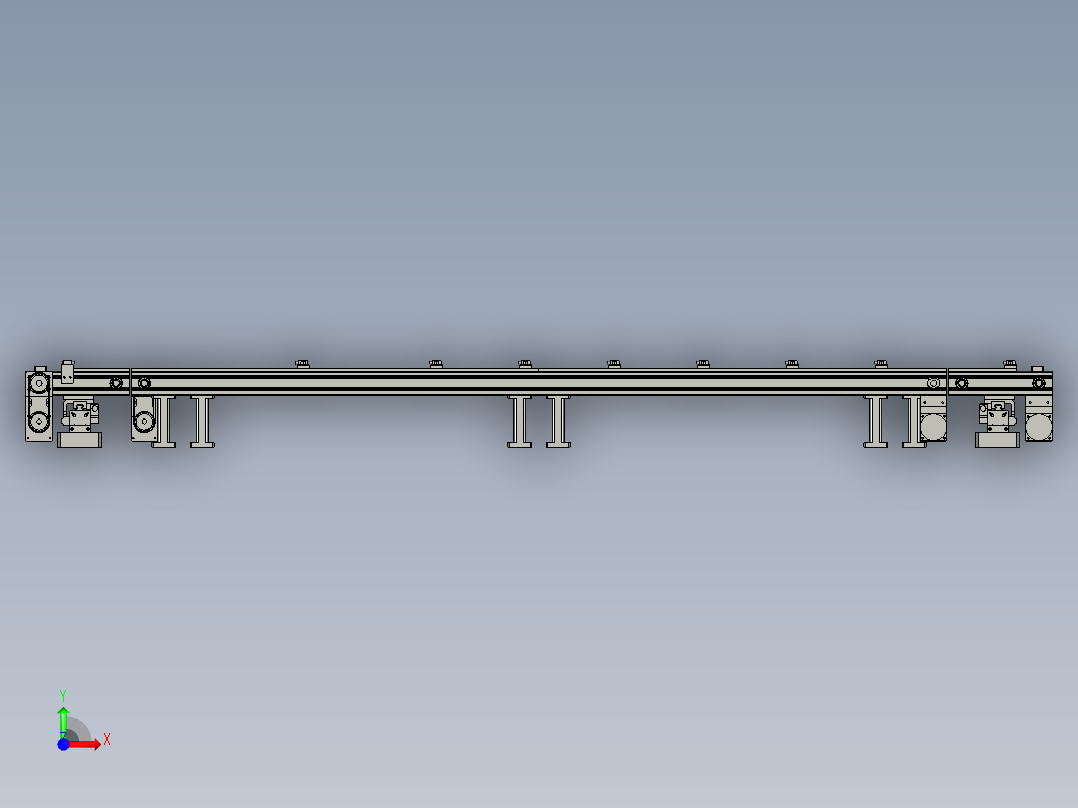 环形输送线前视图