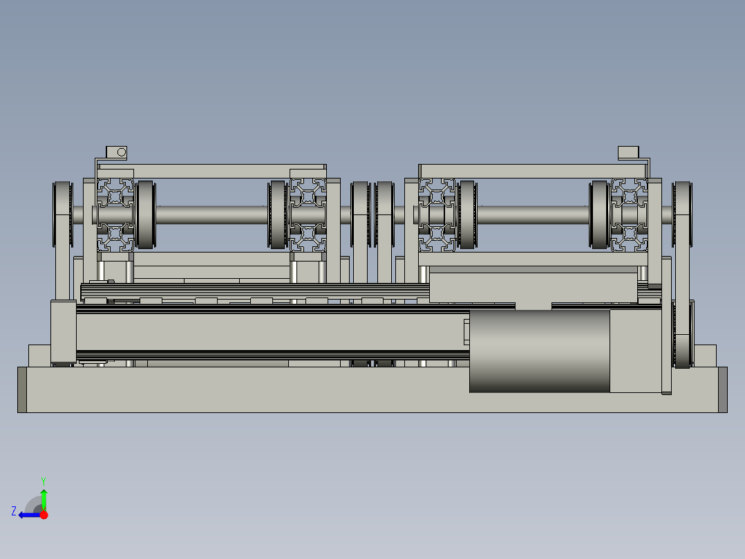 环形输送线右视图