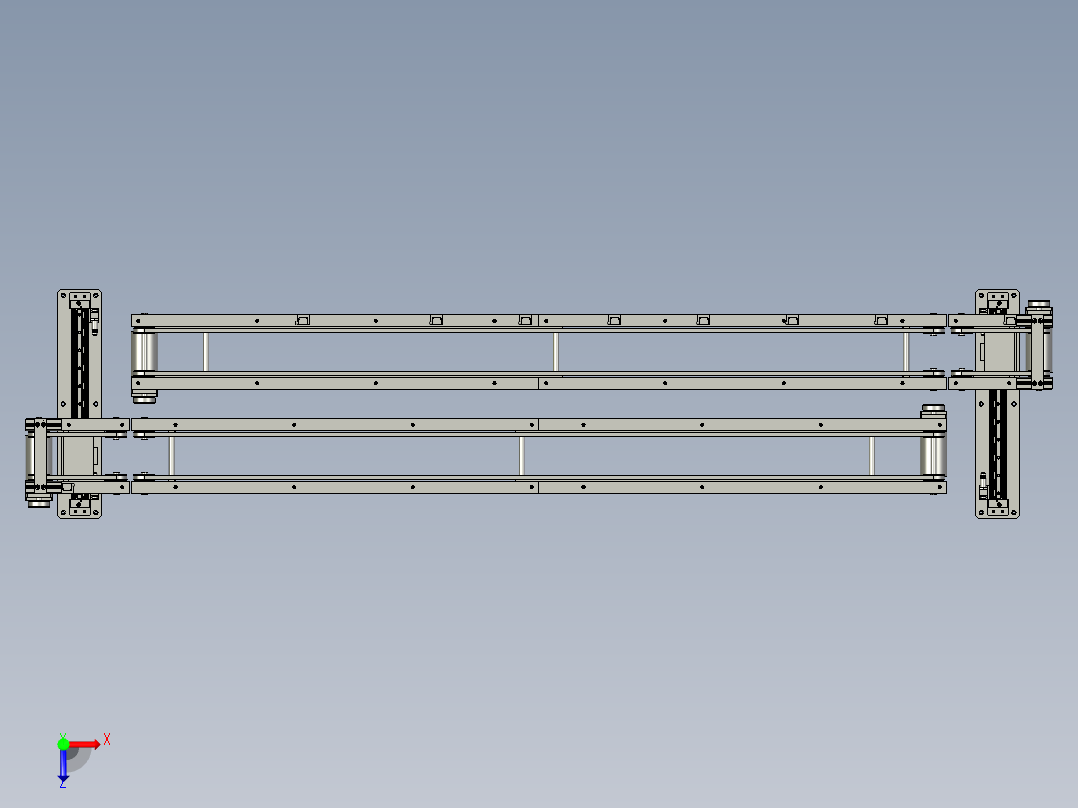 环形输送线俯视图