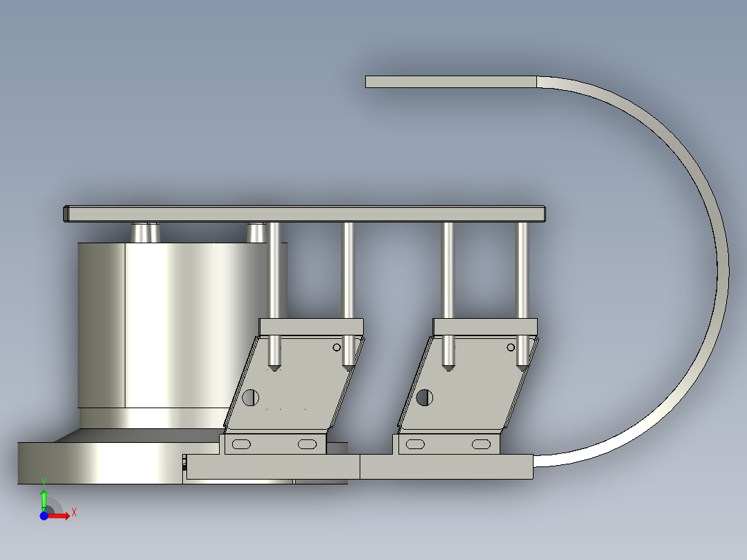 精密的震动送料盘前视图