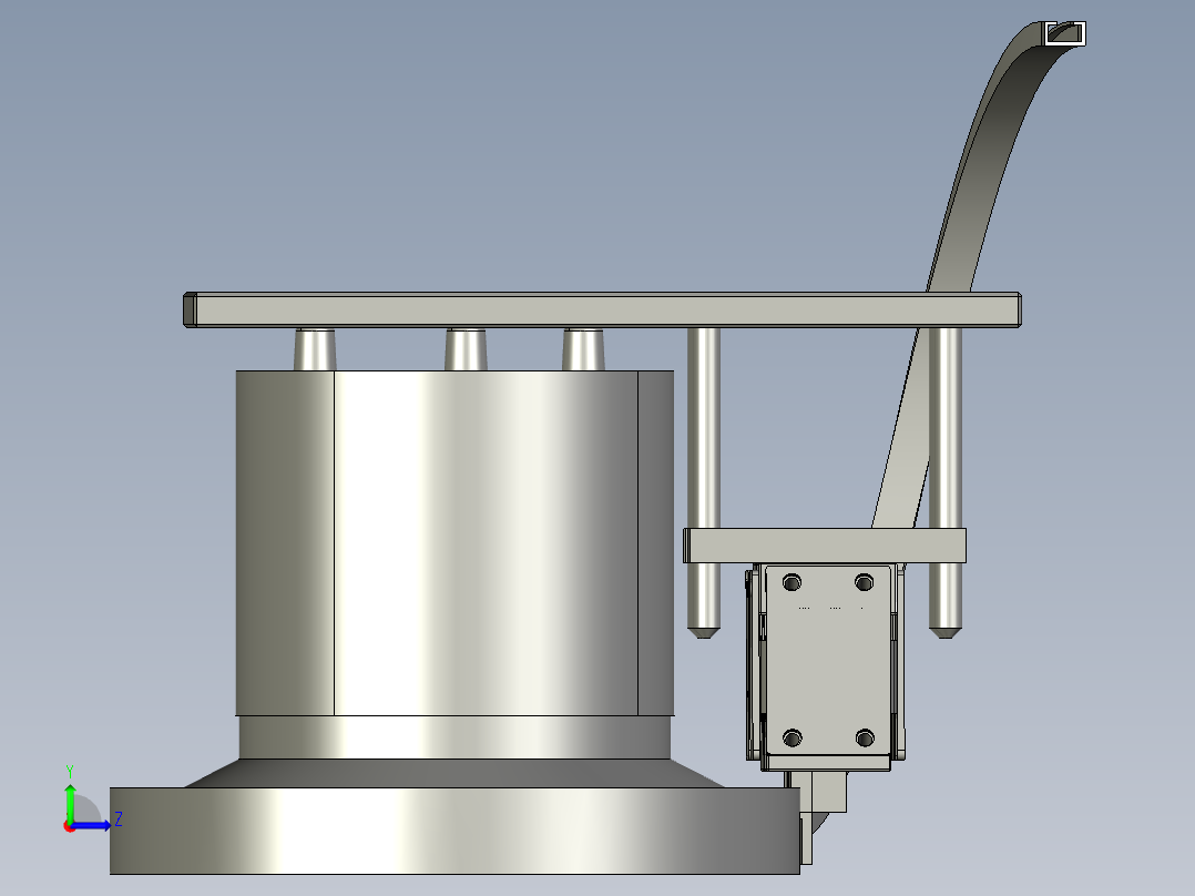 精密的震动送料盘左视图