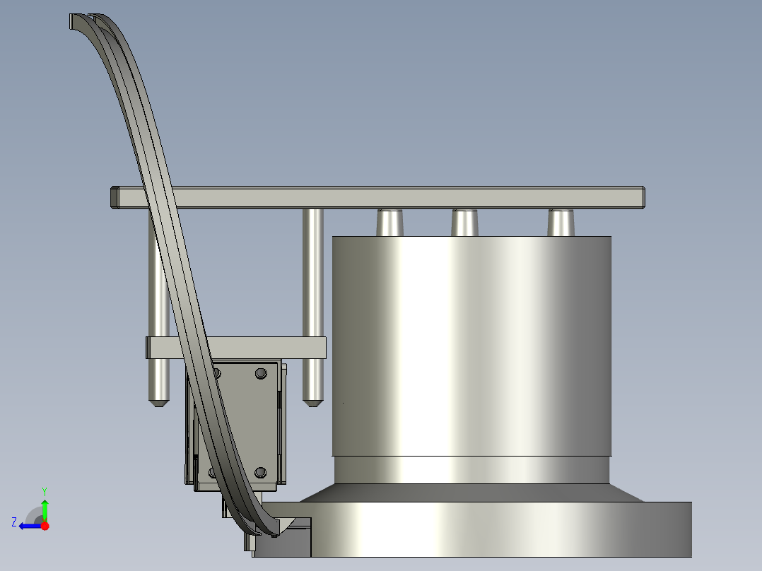精密的震动送料盘右视图