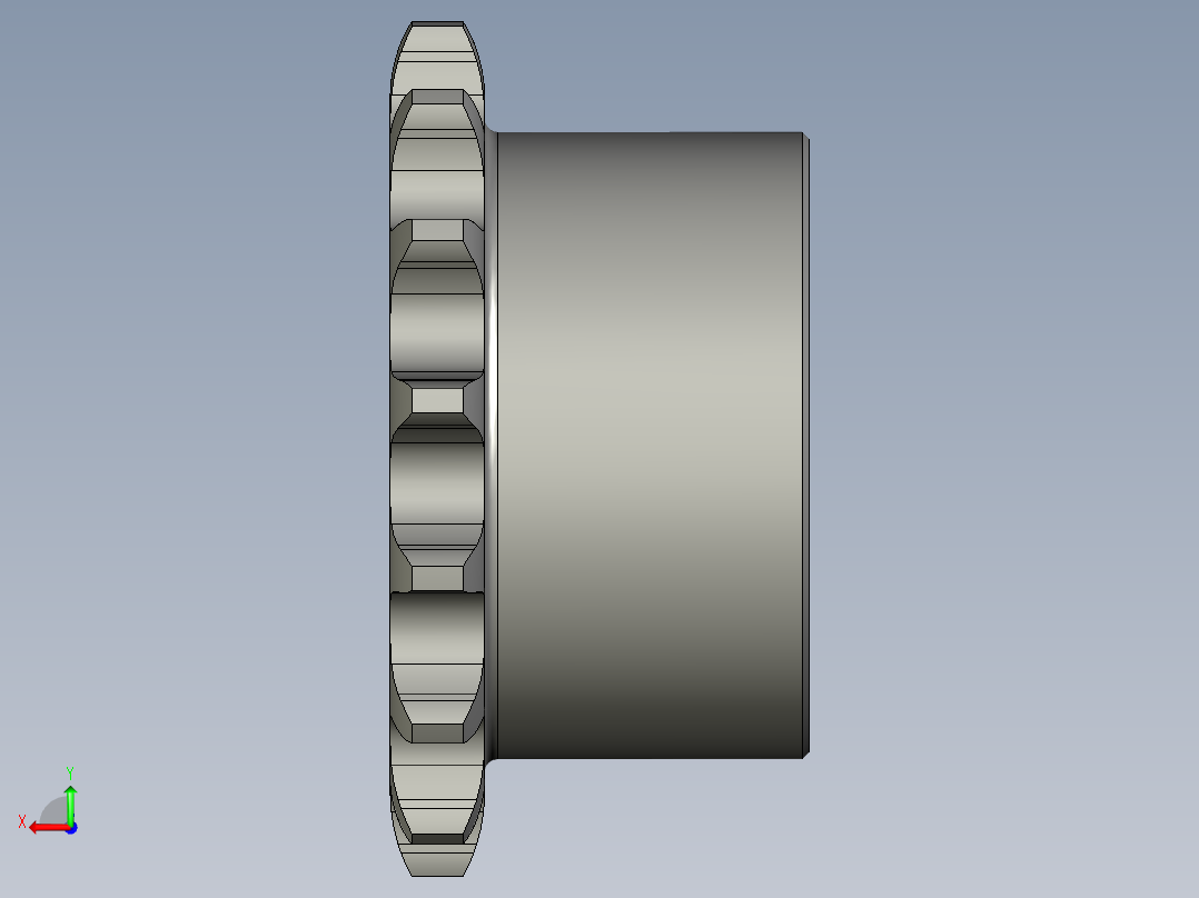 涨紧链轮08B15Z-121后视图