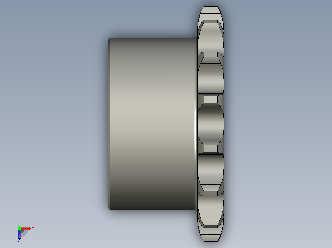 涨紧链轮08B15Z-121俯视图