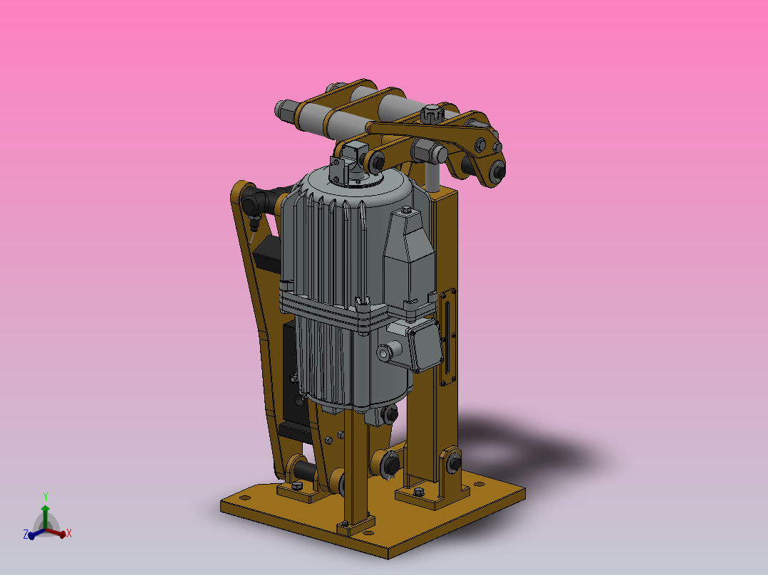 YP21系列电力液压盘式制动器YP21-500-400×30-ⅡB-CL.RL.WL.HL.H主视图