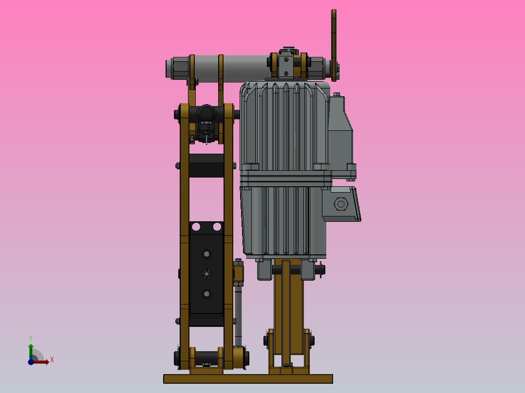 YP21系列电力液压盘式制动器YP21-500-400×30-ⅡB-CL.RL.WL.HL.H前视图