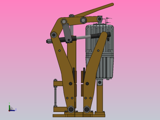 YP21系列电力液压盘式制动器YP21-500-400×30-ⅡB-CL.RL.WL.HL.H左视缩略图