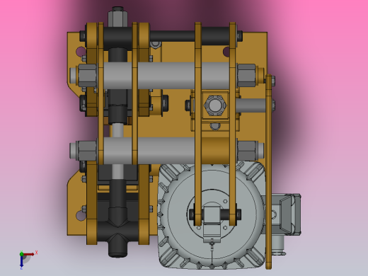 YP21系列电力液压盘式制动器YP21-500-400×30-ⅡB-CL.RL.WL.HL.H俯视缩略图