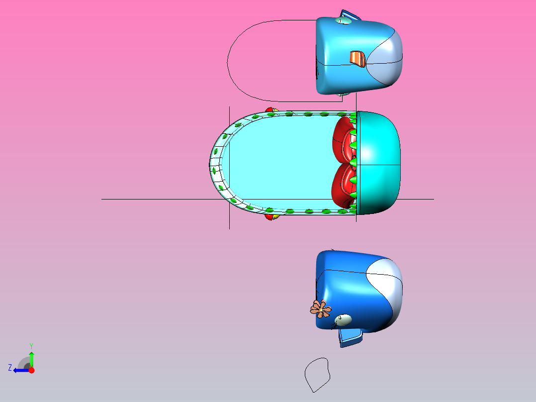 动物造型沙发右视图