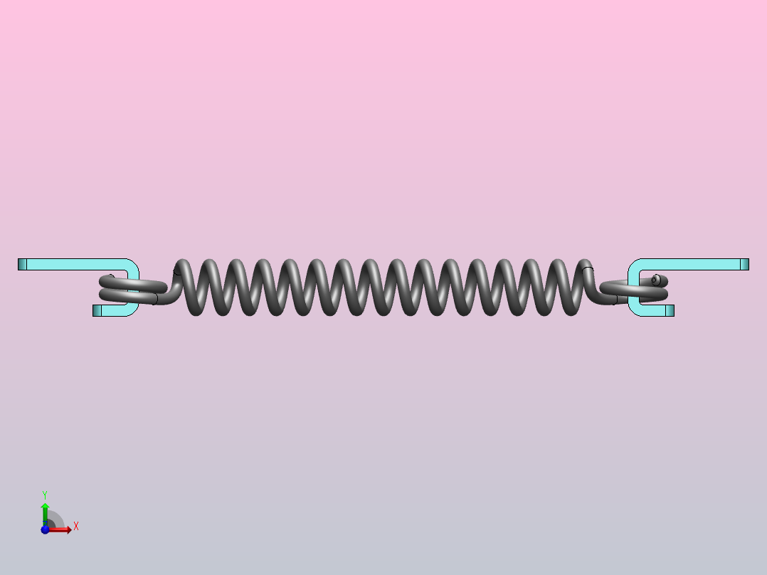 张力弹簧运动分析前视图