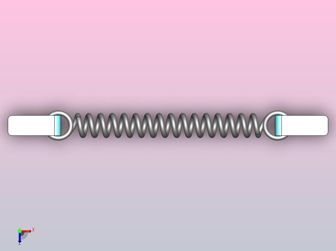 张力弹簧运动分析俯视图