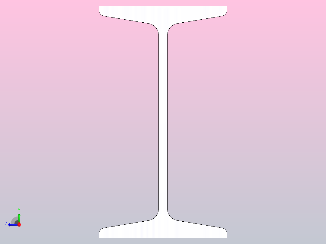 16#热轧工字钢1m.SLDPRT右视图
