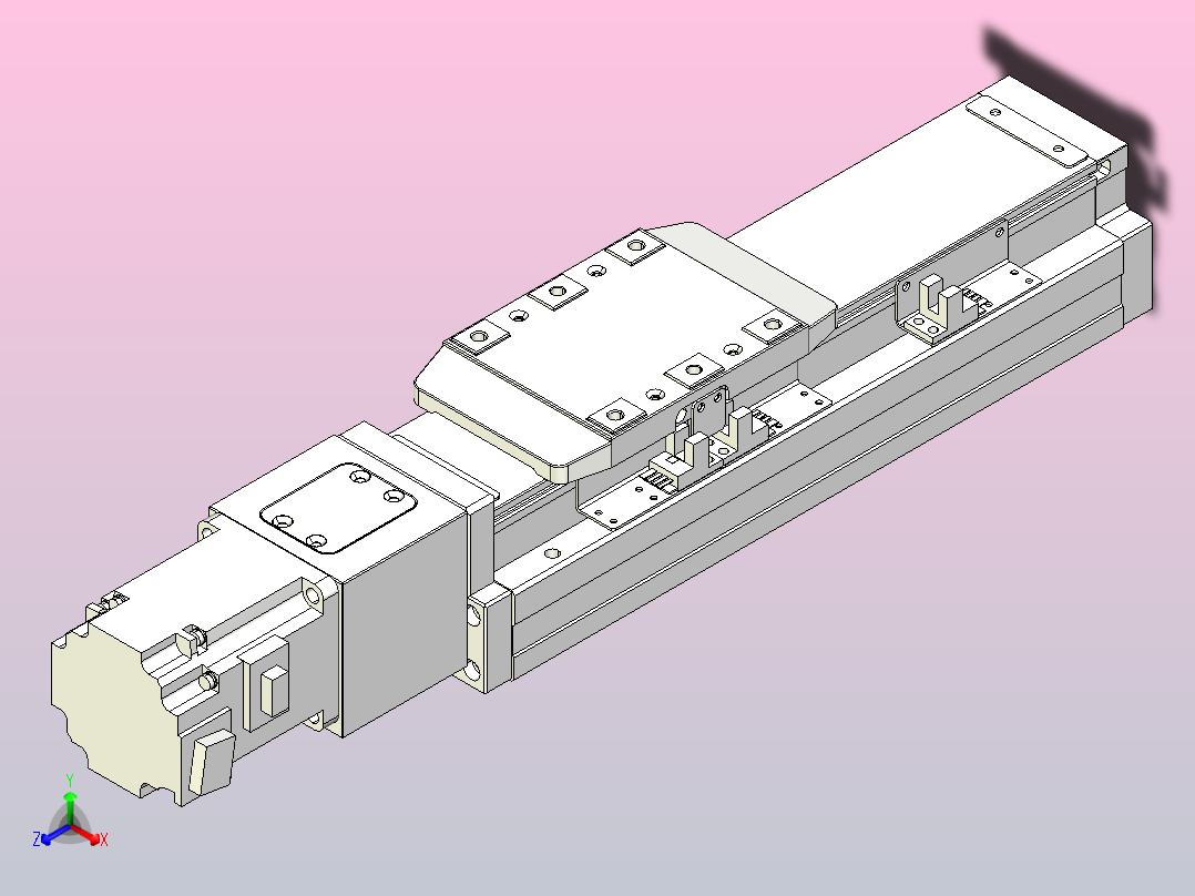 滚珠丝杠直线轴内置导轨TPA-GCR-80-1610C-L100-M-M20-N3主视图