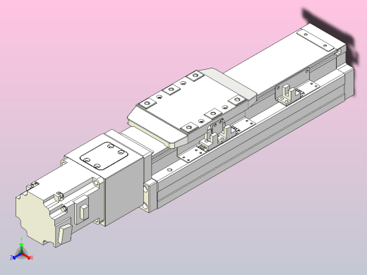 滚珠丝杠直线轴内置导轨TPA-GCR-80-1610C-L100-M-M20-N3正等轴测缩略图