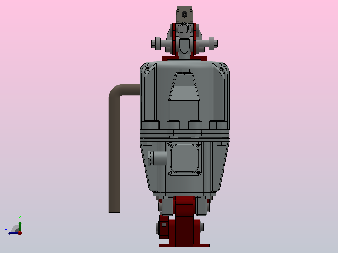 YW、YWB系列电力液压鼓式制动器YW160-220-ⅠA-HR-WC.RL.WC右视图