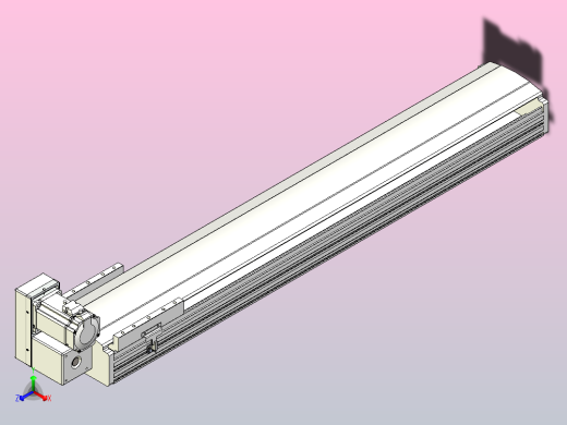 皮带直线轴半封闭可选导轨TPA-HNB-202D-140-L1000-LU-Y-P75-N3