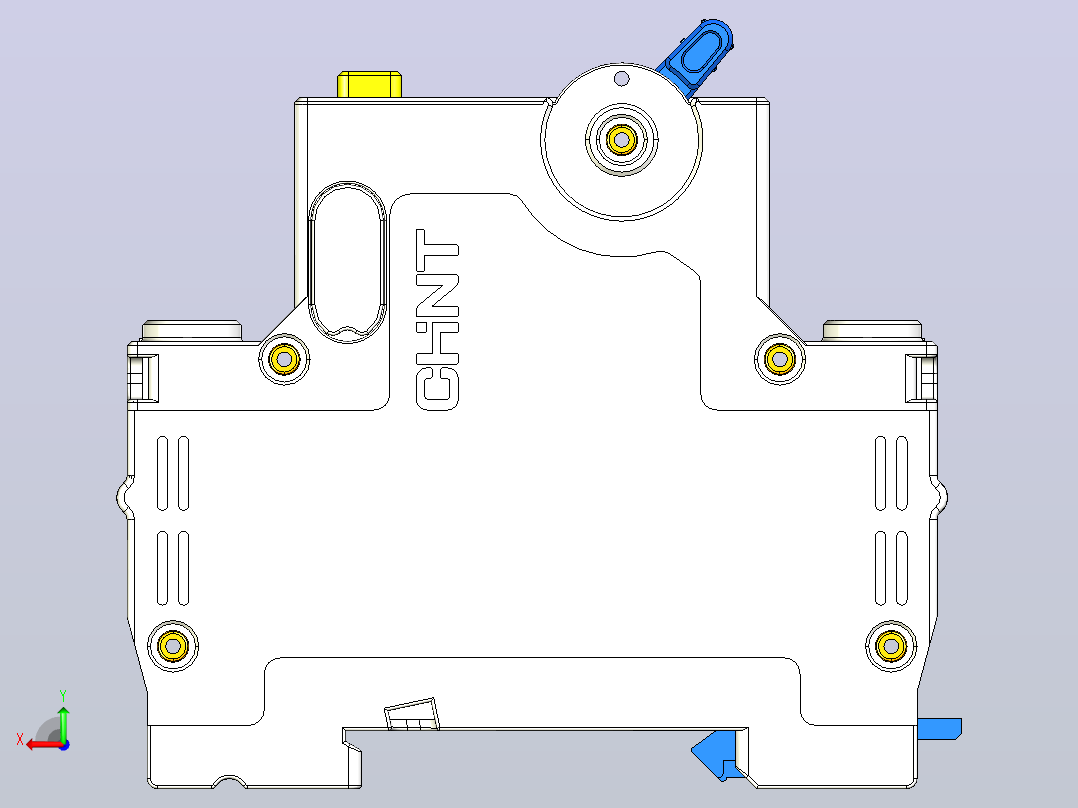 NBHLE-63Y&amp;剩余电流动作断路器三维模型202307后视图