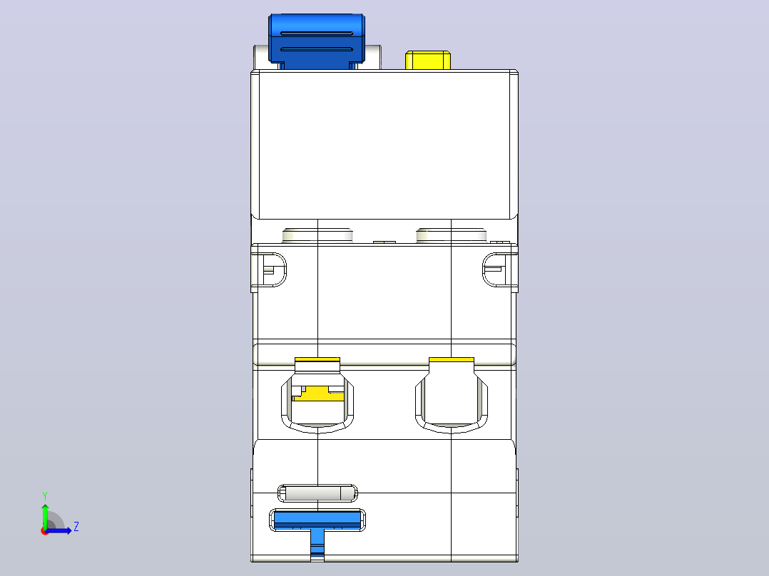 NBHLE-63Y&amp;剩余电流动作断路器三维模型202307左视图