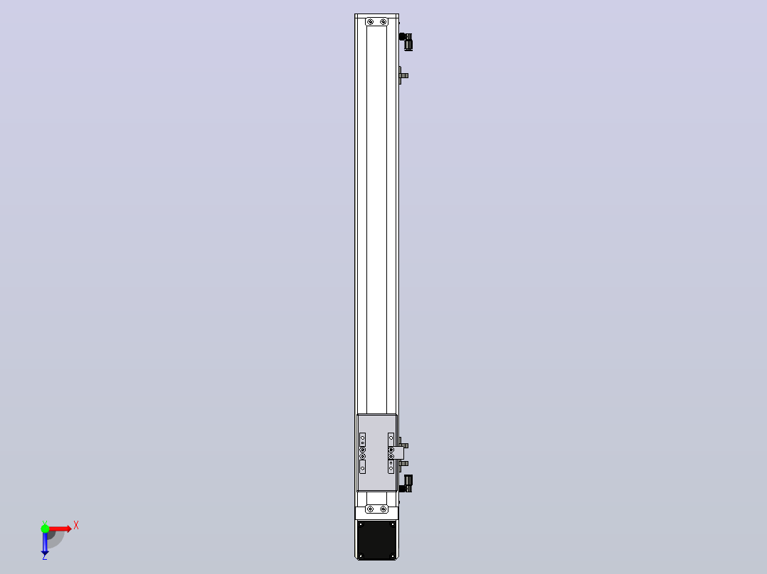 SCM6-550-BW-A57M滚珠花健、支撑座、滚珠丝杠、交叉导轨、直线模组俯视图