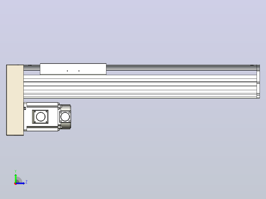 日规模组半封闭丝杆TPA-HNR-220D-3210C-L450-MP-Y-P1K-N3左视图