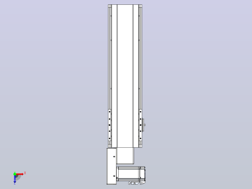 皮带直线轴半封闭可选导轨TPA-HNB-140D-120-L350-ML-Y-P40-N3俯视缩略图