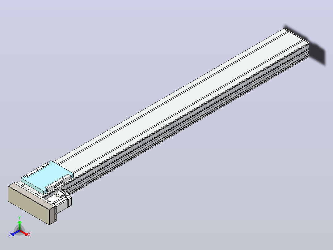 滚珠丝杠直线轴带导轨全封闭TPA-HCR-175D-2510C-L1600-MR-C-P75-N3主视图