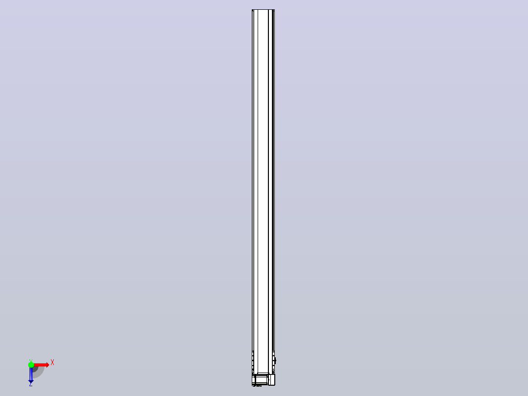 皮带直线轴半封闭可选导轨TPA-HNB-175D-140-L2550-RU-Y-P75-N3俯视图