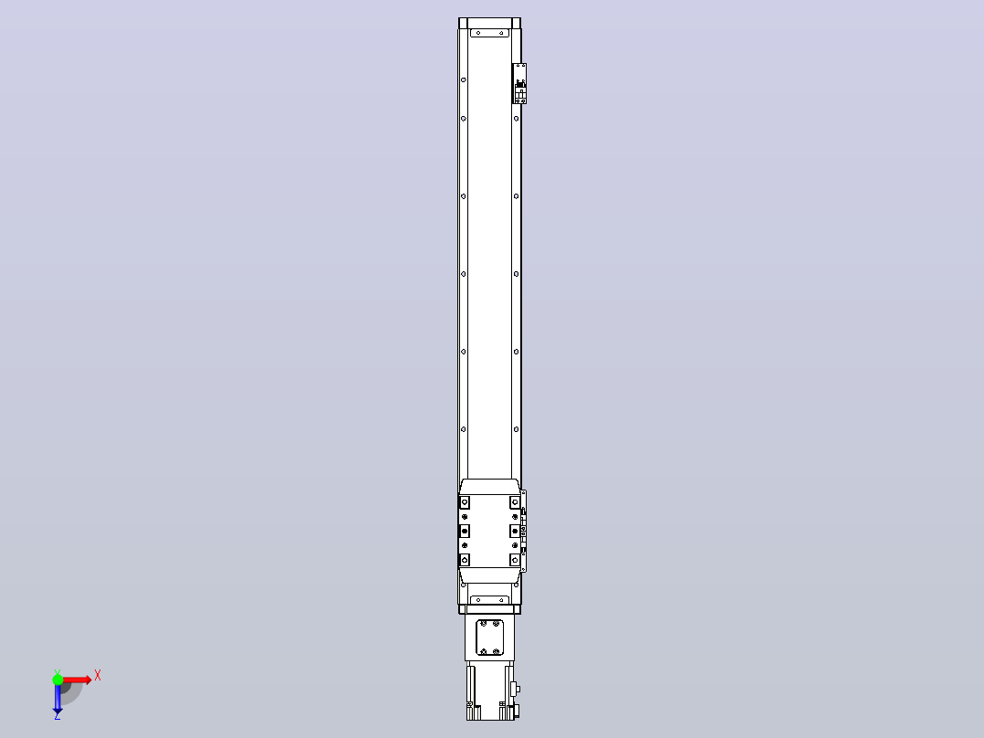 滚珠丝杠直线轴内置导轨TPA-GCR-80-1610C-L550-M-M20-N3俯视图