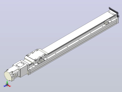 滚珠丝杠直线轴内置导轨TPA-GCR-80-1610C-L550-M-M20-N3正等轴测缩略图