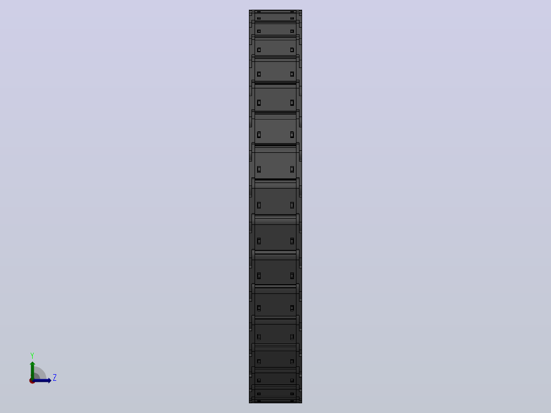 弯曲半径250内高25两侧打开型DB封闭式拖链_DMD25CDBA-25-57-250R-35左视图