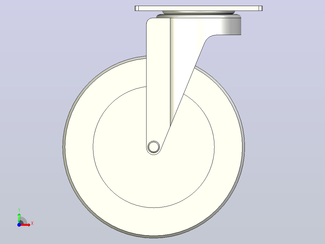 中重载型(200kg)万向型脚轮[CAE150-PB] (2)前视图