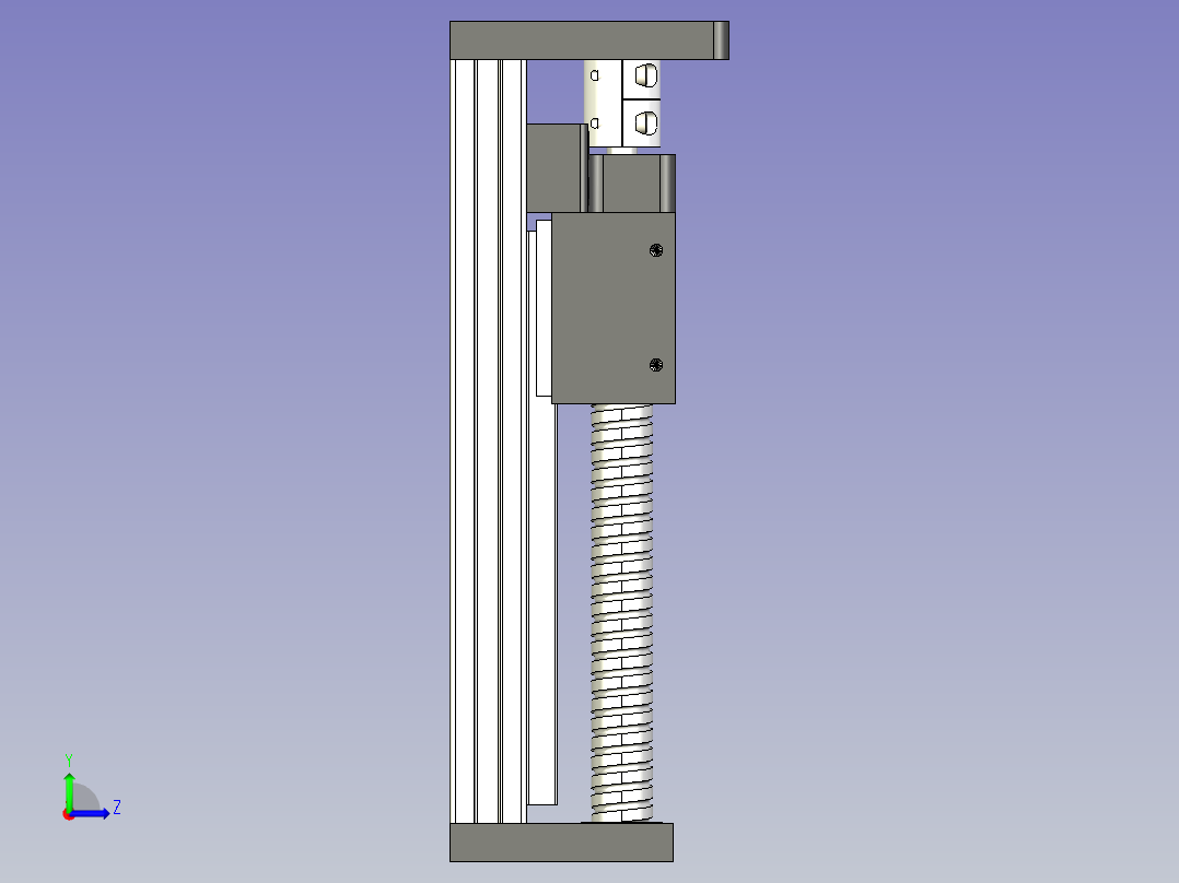 SXG5080-100mm – SFU1605 CNC 线性.滑轨左视图