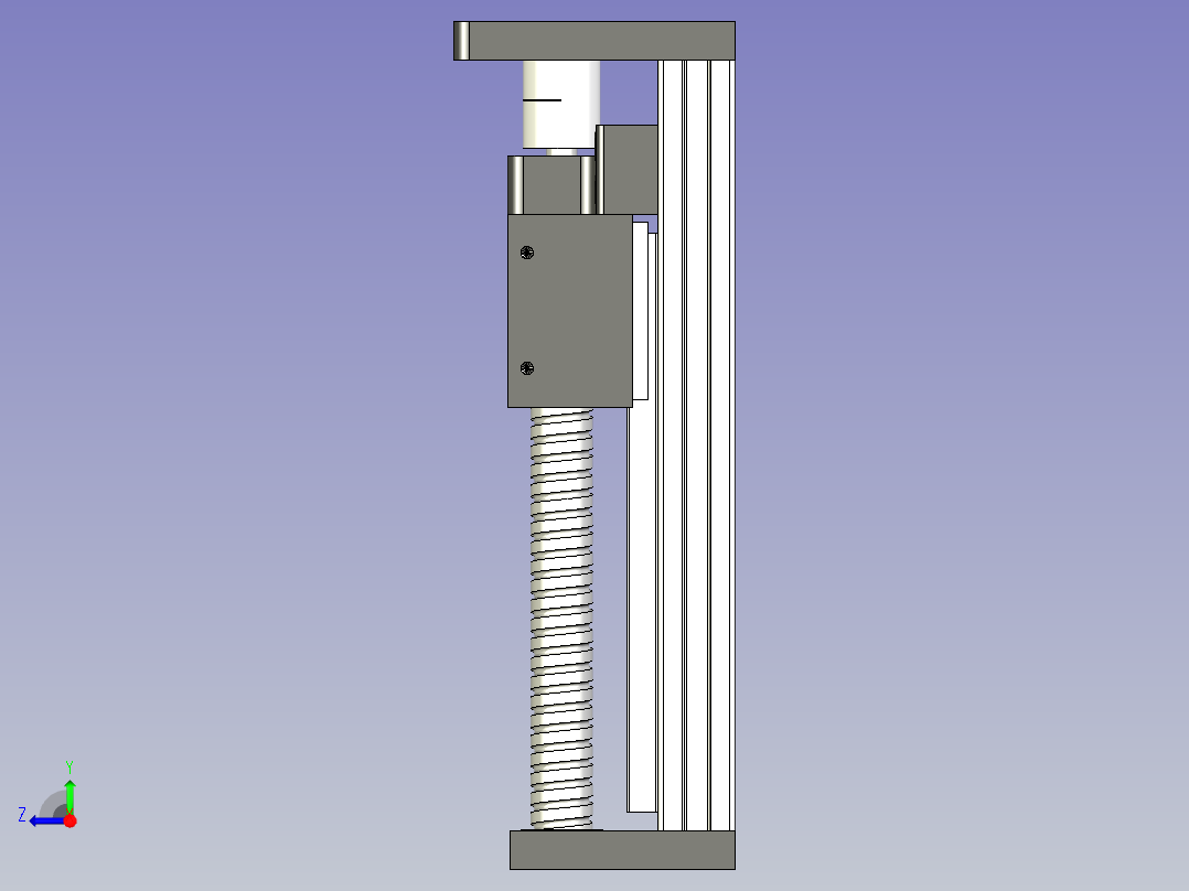 SXG5080-100mm – SFU1605 CNC 线性.滑轨右视图