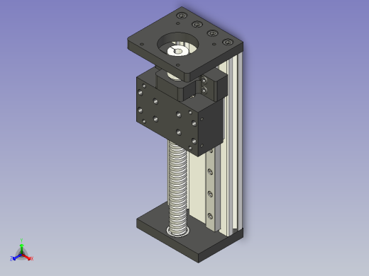 SXG5080-100mm – SFU1605 CNC 线性.滑轨正等轴测缩略图