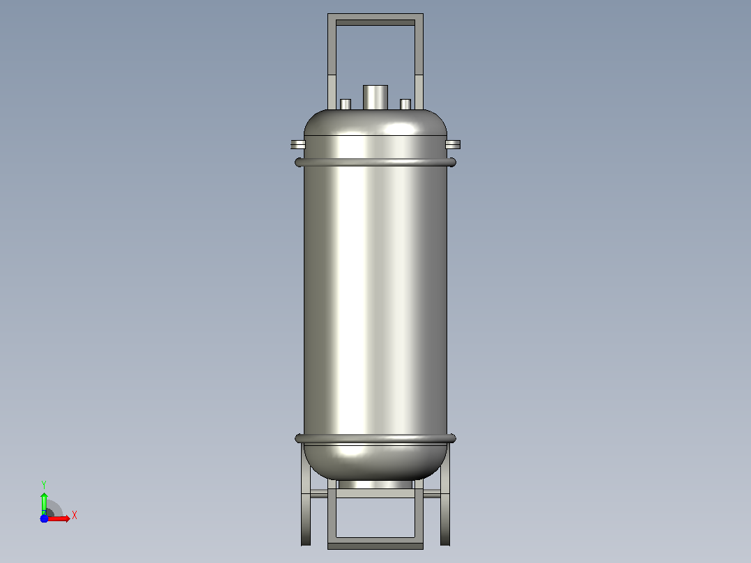 推车式灭火器前视图