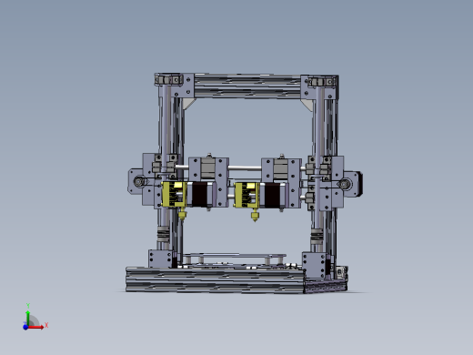 双喷头3D打印机主视缩略图
