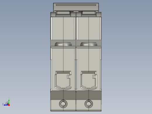 NBP-80RG 2P小型断路器三维模型202307右视缩略图
